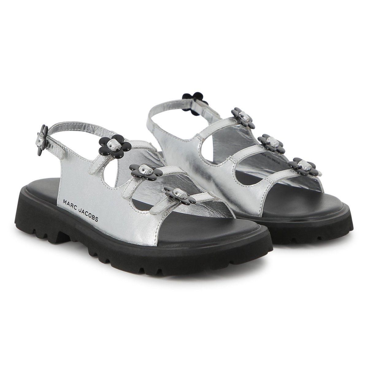 Sandales cuir de vachette silver, MARC JACOBS