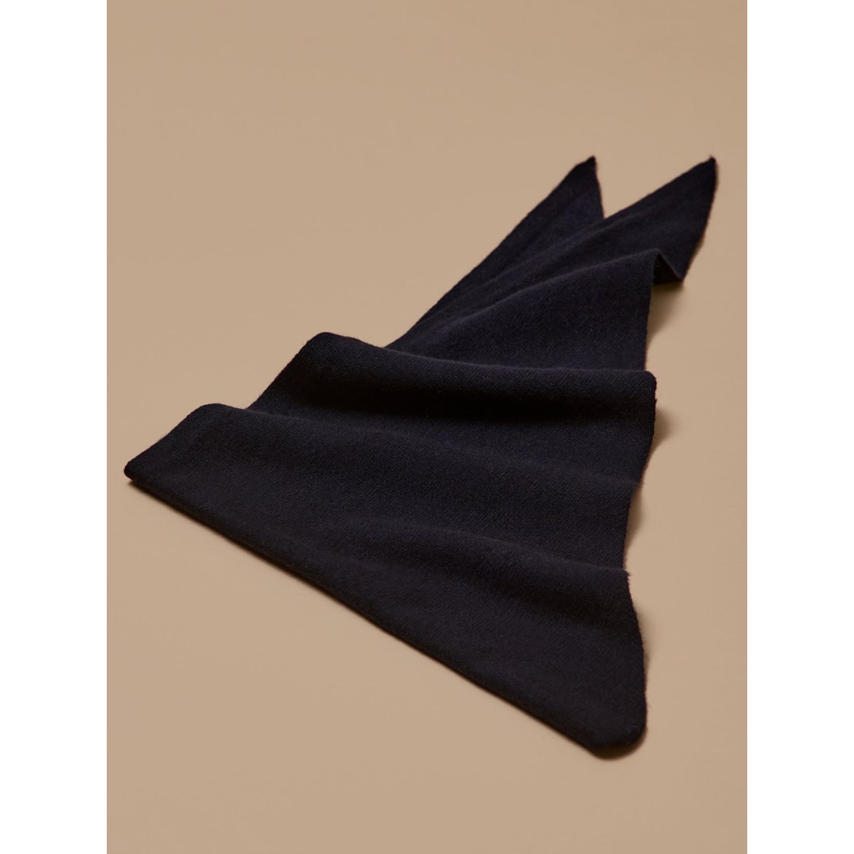 Écharpe triangle laine unie marine, CYRILLUS