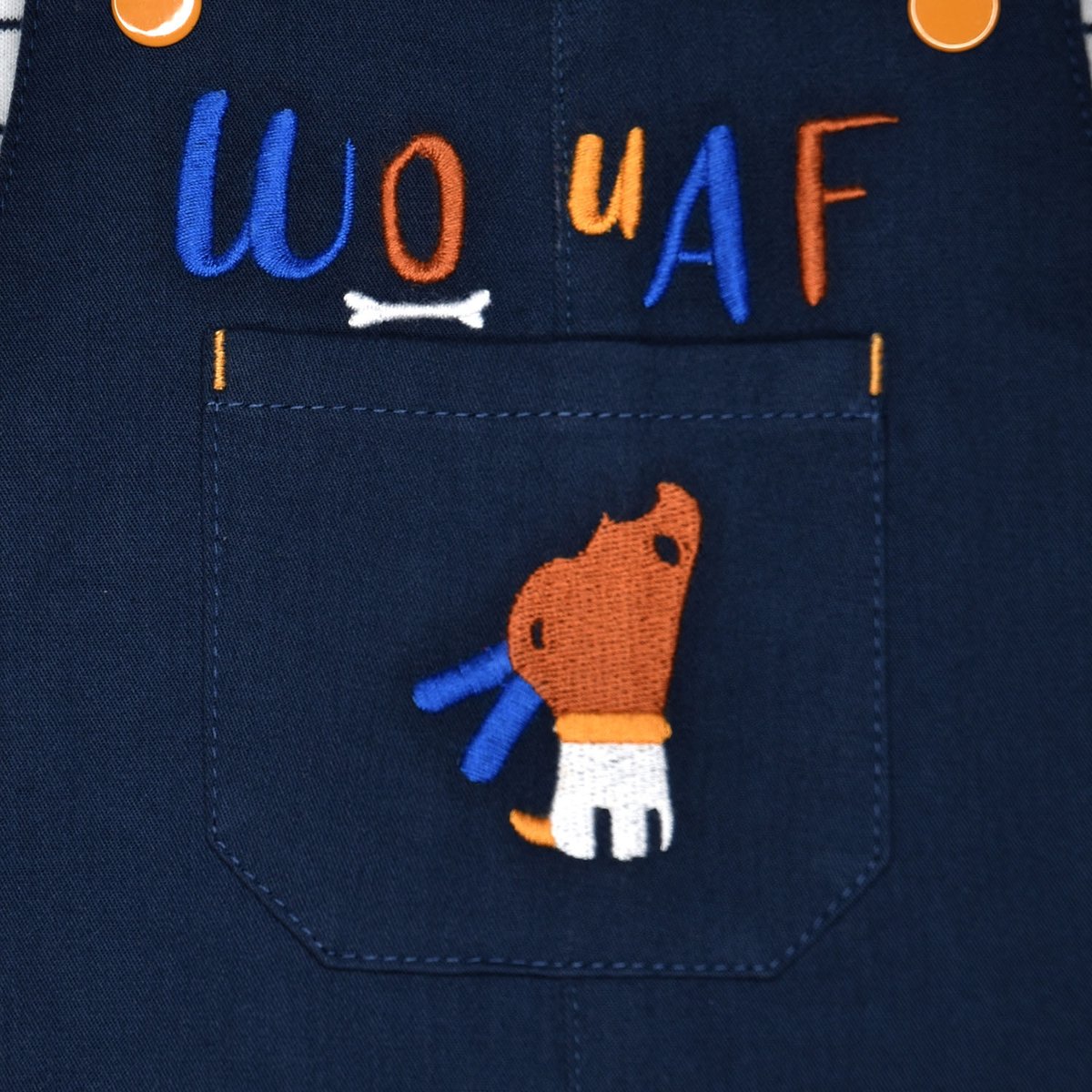 Tee shirt et salopette bebe felix bleu, SUCRE D'ORGE