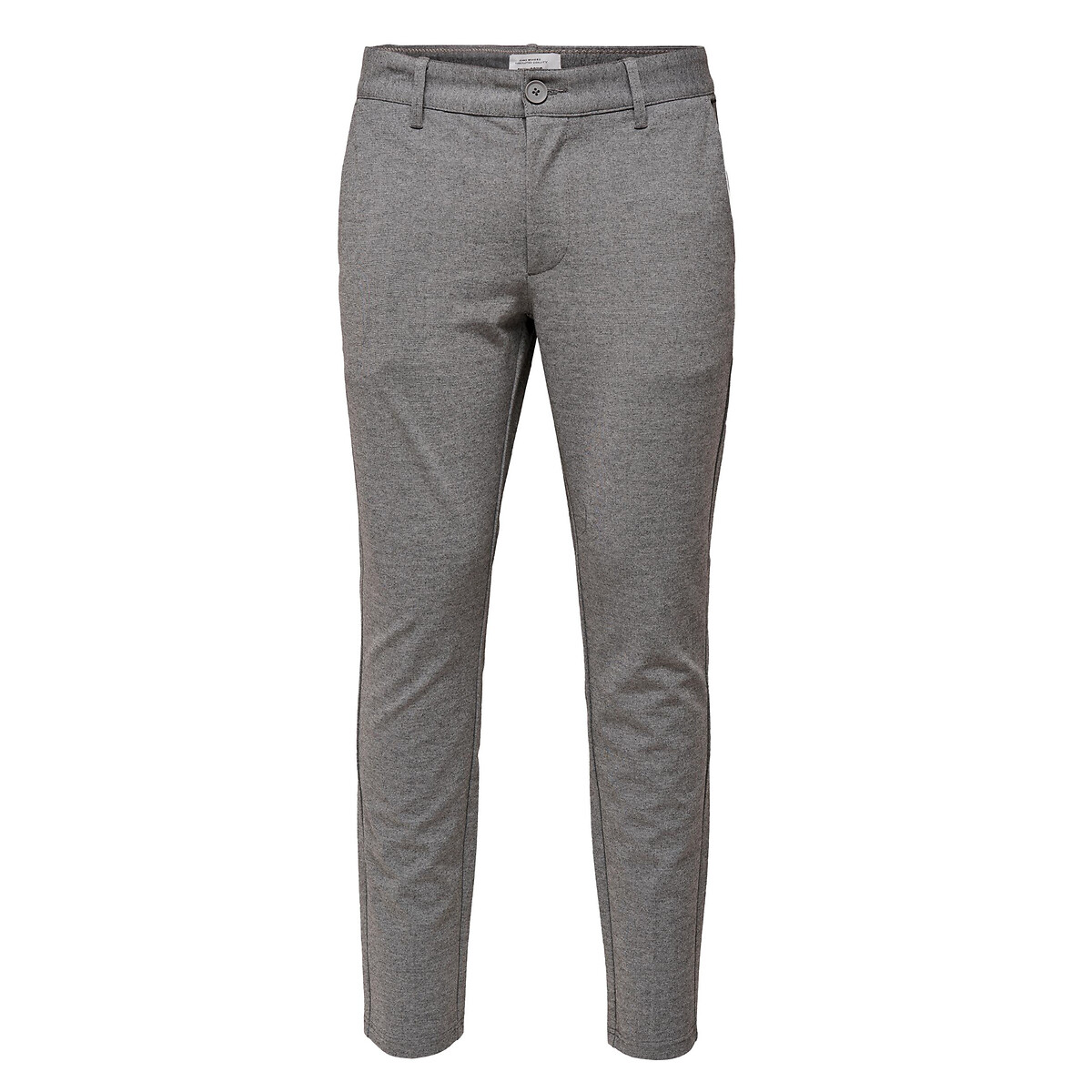 Pantalon slim stretch Mark gris chiné, ONLY & SONS