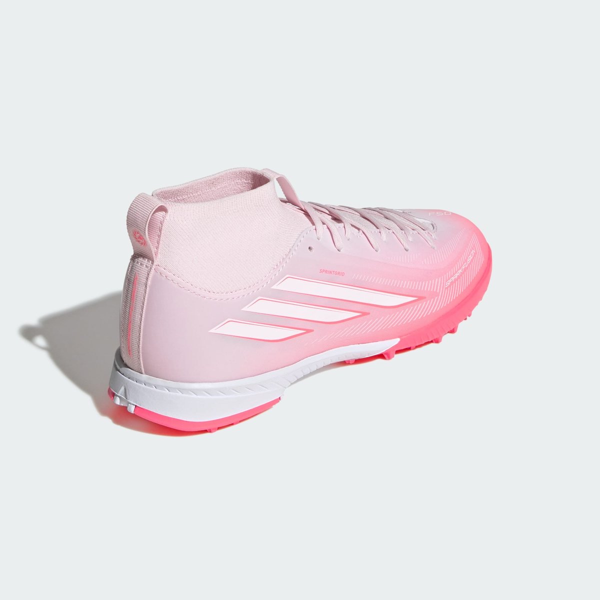 Chaussure F50 Sparkfusion League Mid Cut Turf Enfants Chaussure F50 Sparkfusion League Mid Cut Turf Enfants solar turbo / cloud white / distilled pink, adidas Performance