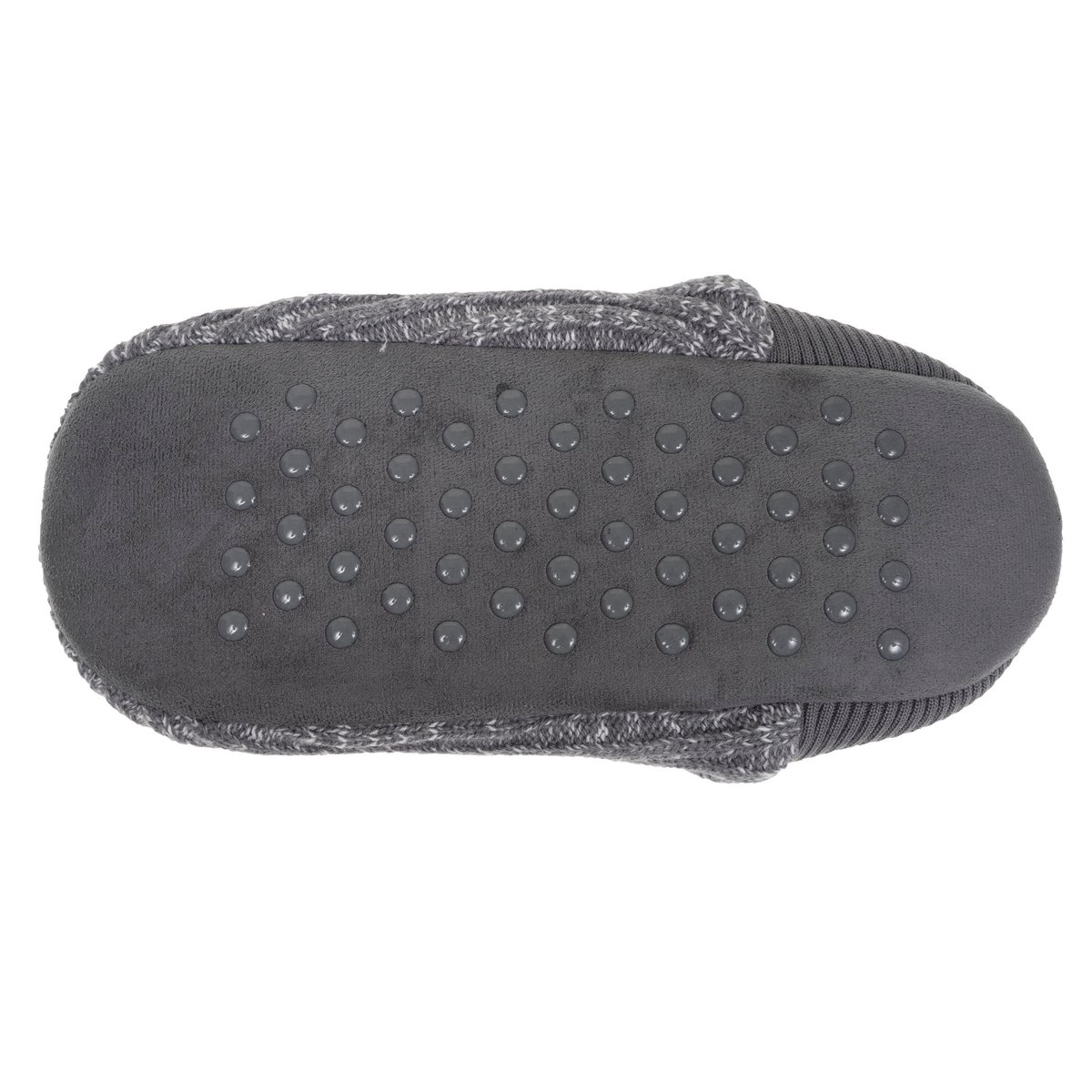 Chaussettes d'intérieur maille côtelée, picots antidérapants gris, ISOTONER