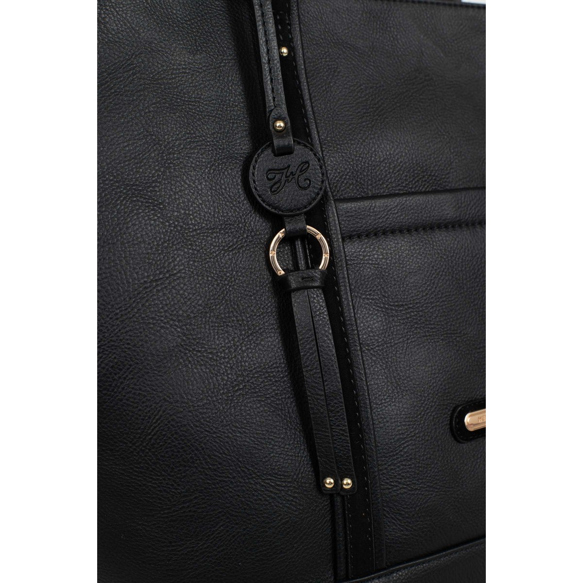 Sac cabas porté épaule  MOLY noir, HEXAGONA