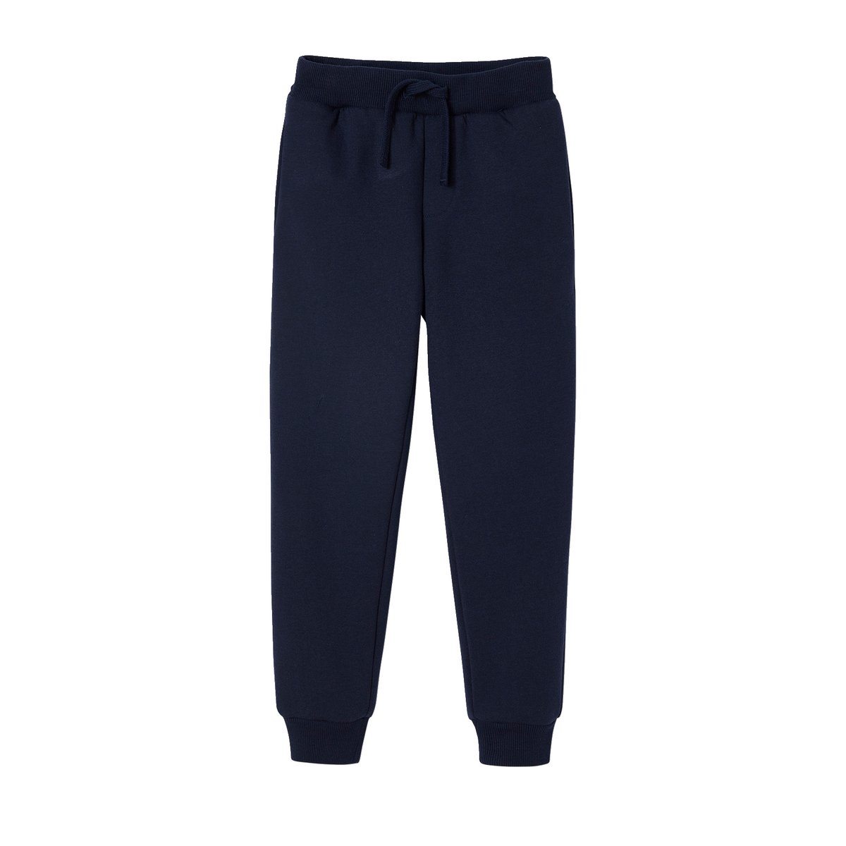 Pantalon jogging en molleton doublé sherpa marine, VERTBAUDET