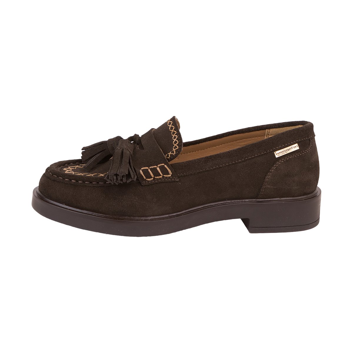 Moccassin Cuir Les Tropeziennes Zouzou chocolat, LES TROPEZIENNES PAR M.BELARBI