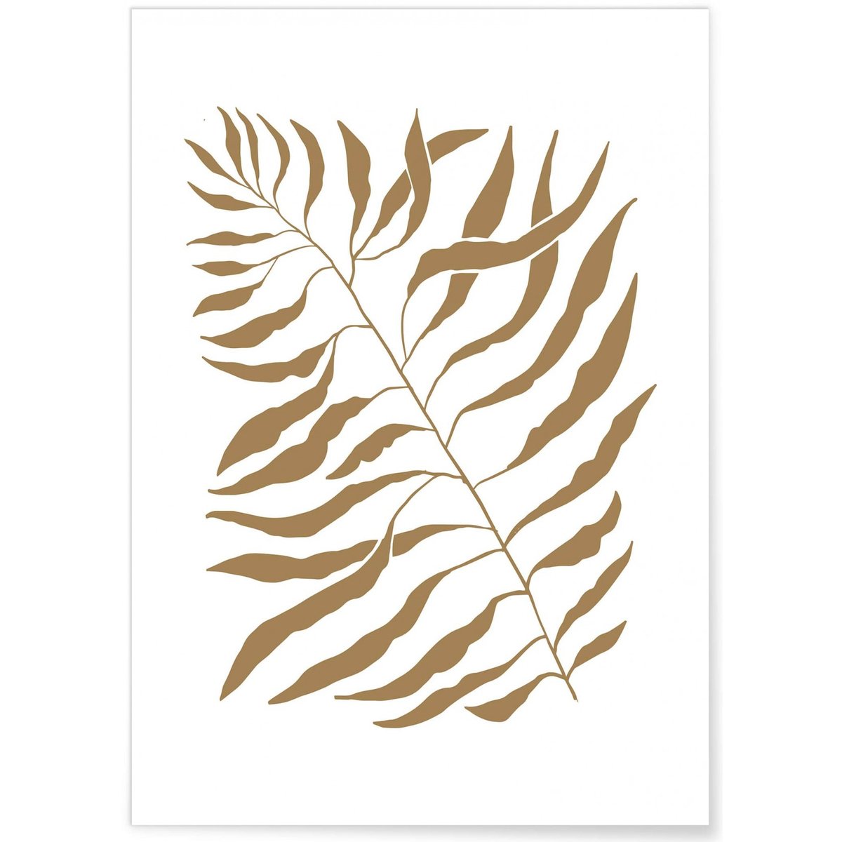 Affiche Abstract feuille 3 blanc, L'AFFICHERIE