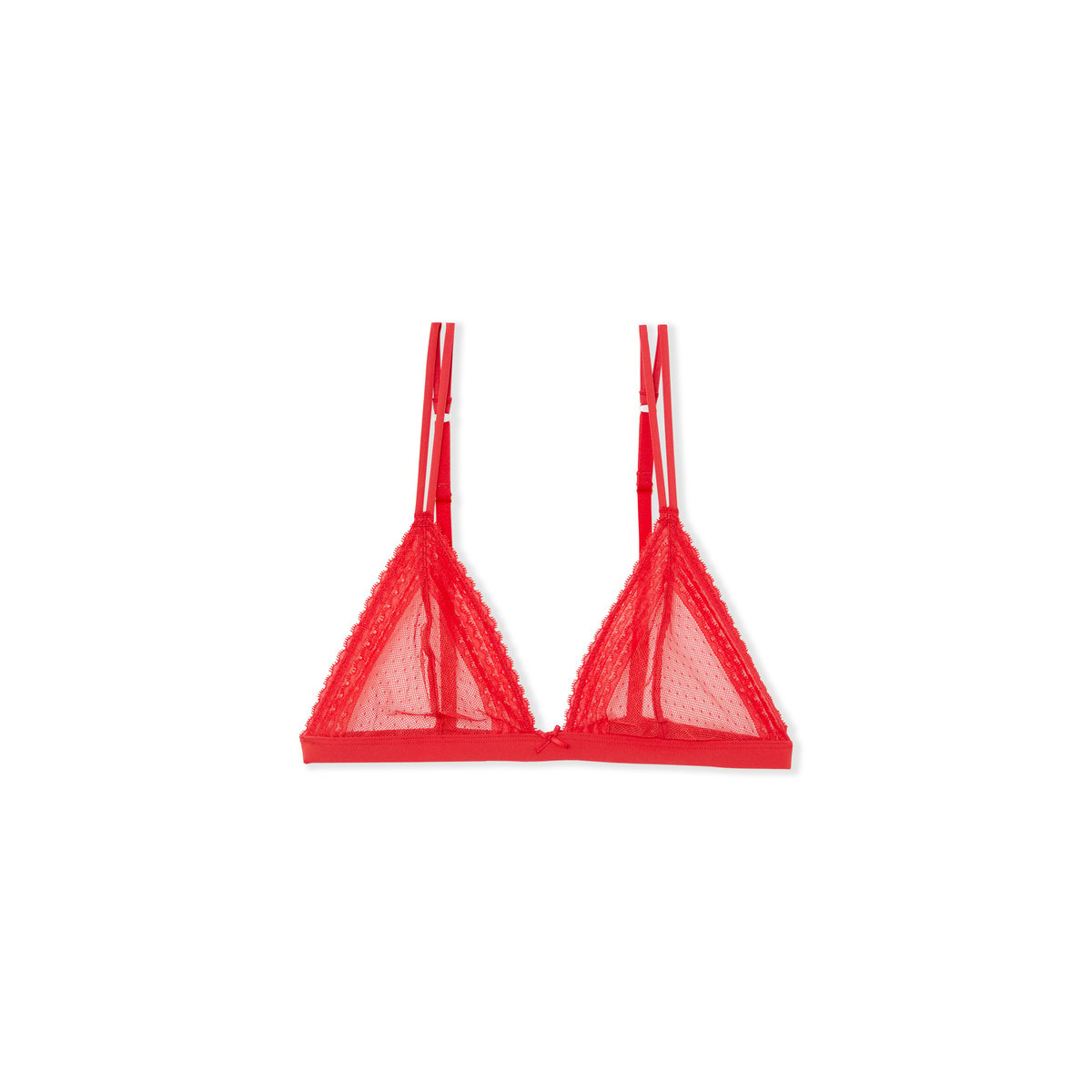 Soutien-gorge triangle en dentelle CANDIDE rouge, ETAM