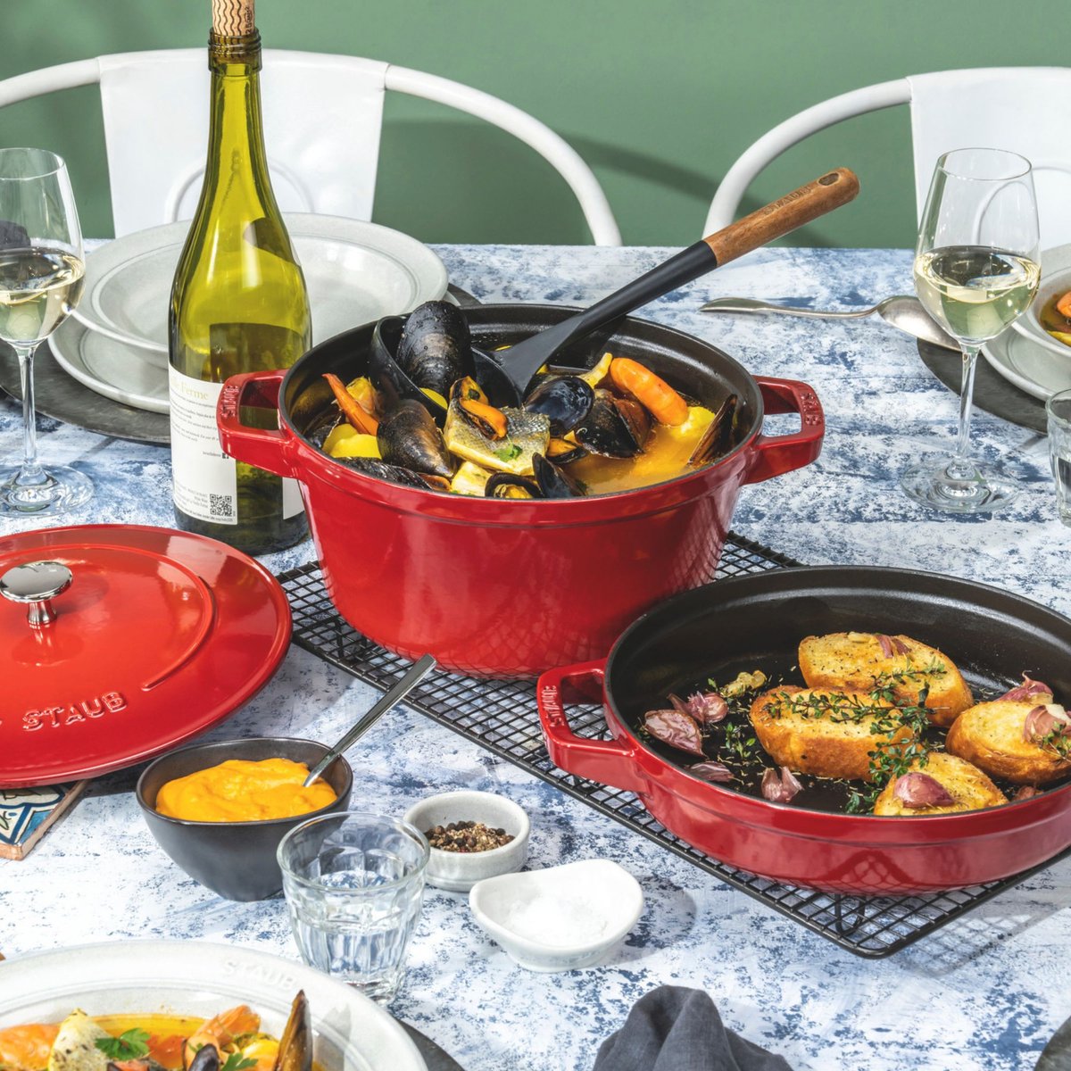 3-pcs, Set empilable, Cerise cerise, STAUB