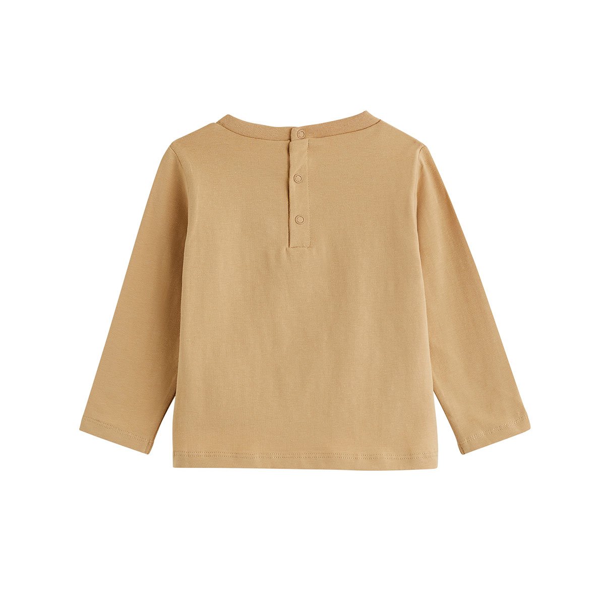 Lot de 2 t-shirts bébé manches longues Moka marron, PETIT BEGUIN