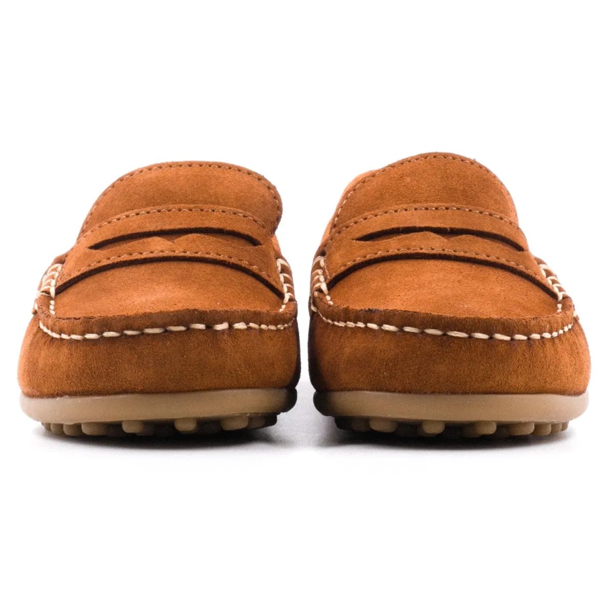 Mocassins en cuir pour enfant, classiques et élégants - BONI AMBROISE beige foncé, BONI&SIDONIE