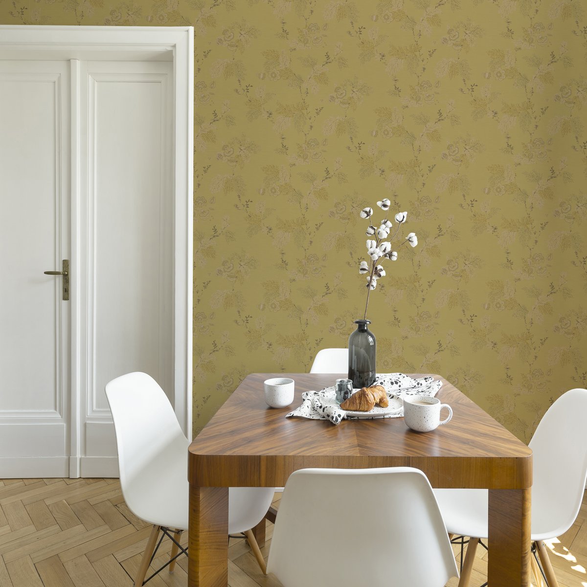 Papier peint Floraison Kimono ocre, SUPERFRESCO EASY