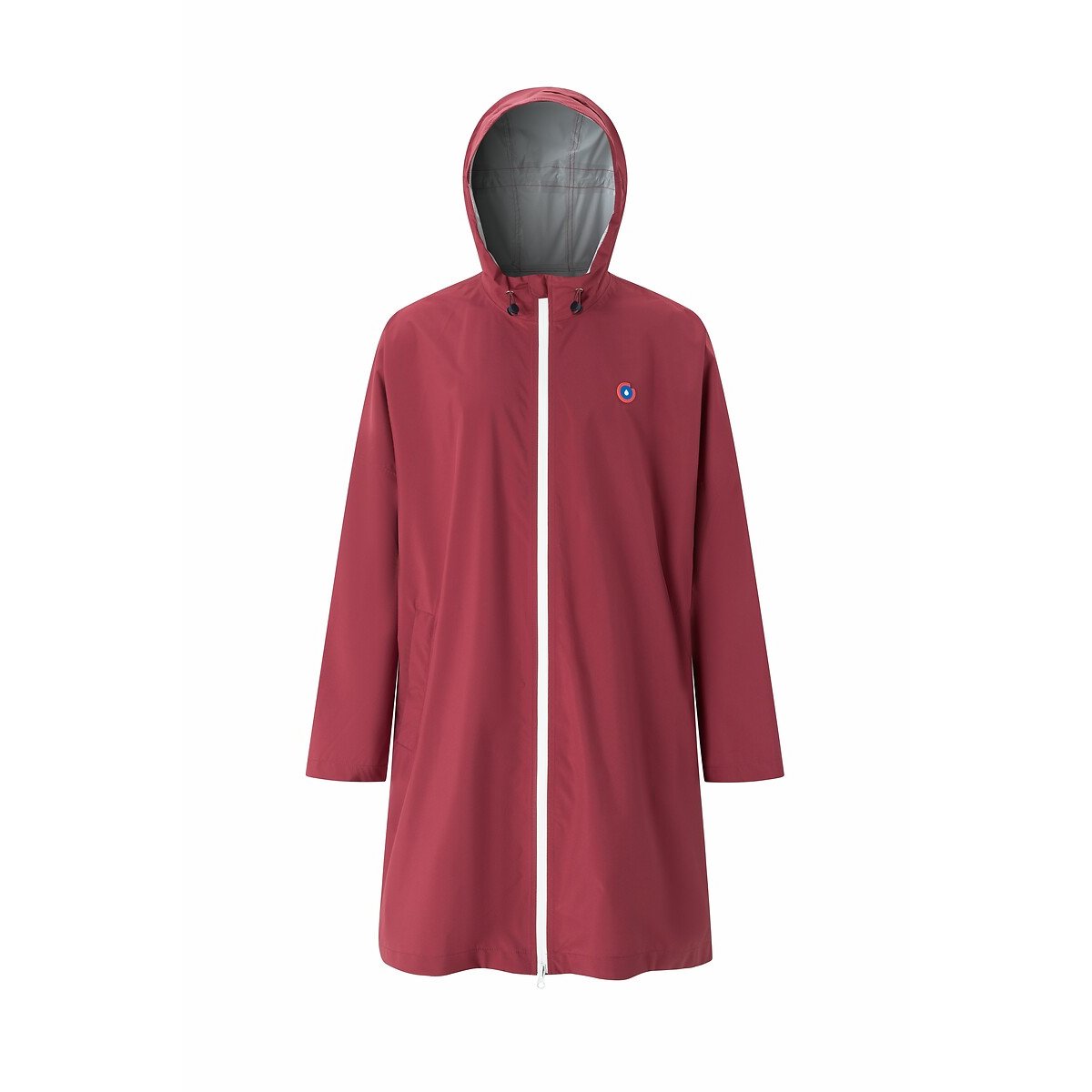 Poncho unisex lungo con cerniera LIBERTÉ ciliegia, FLOTTE