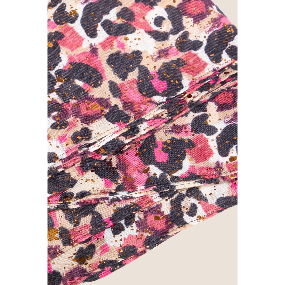 Foulard imprimé en polyester recyclé bordeaux, BREAL