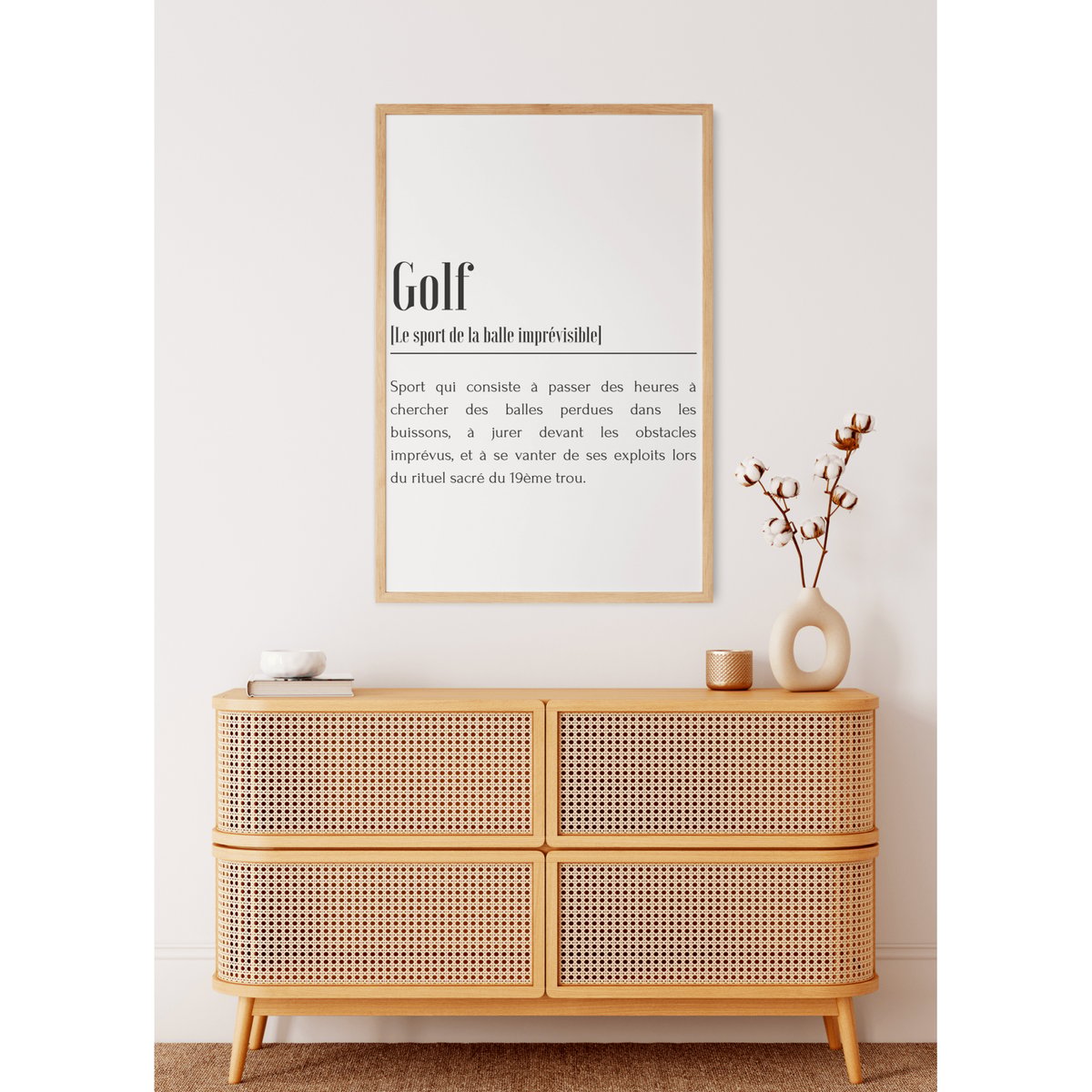 Affiche Définition Golf blanc, L'AFFICHERIE