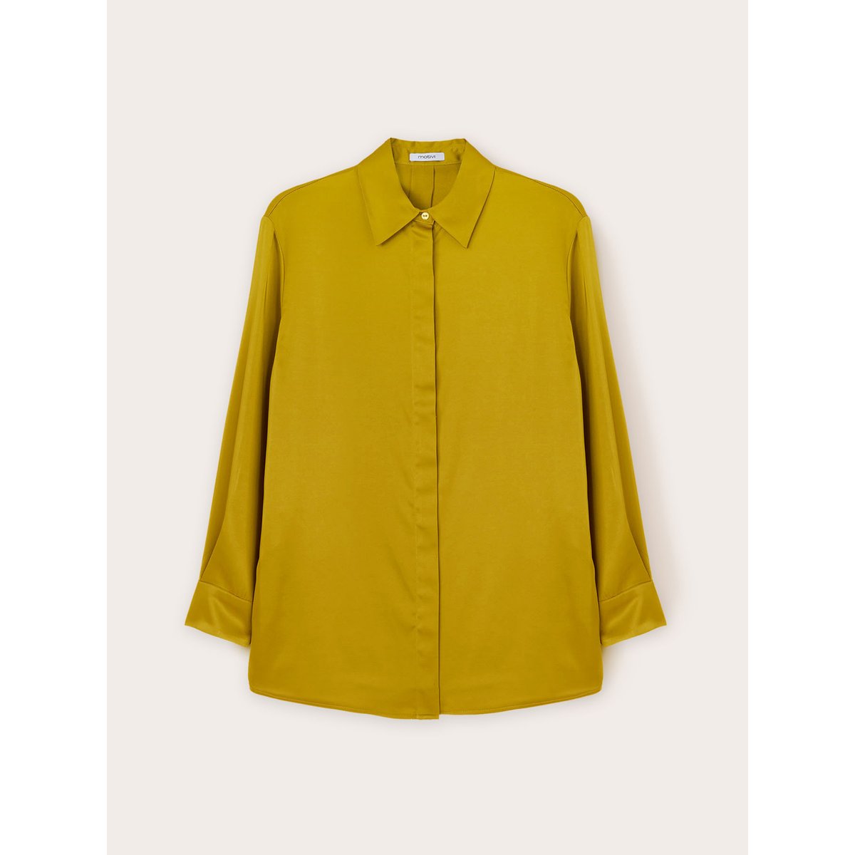 Chemise en satin jaune, MOTIVI
