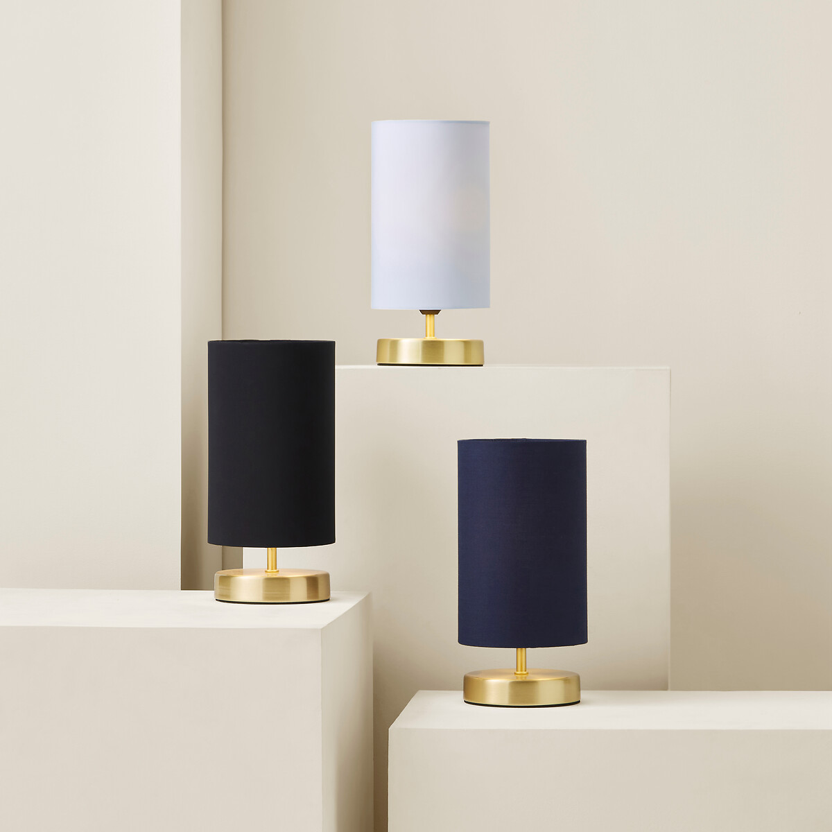 Francine Touch Table Lamp in Brushed Gold white, SO'HOME