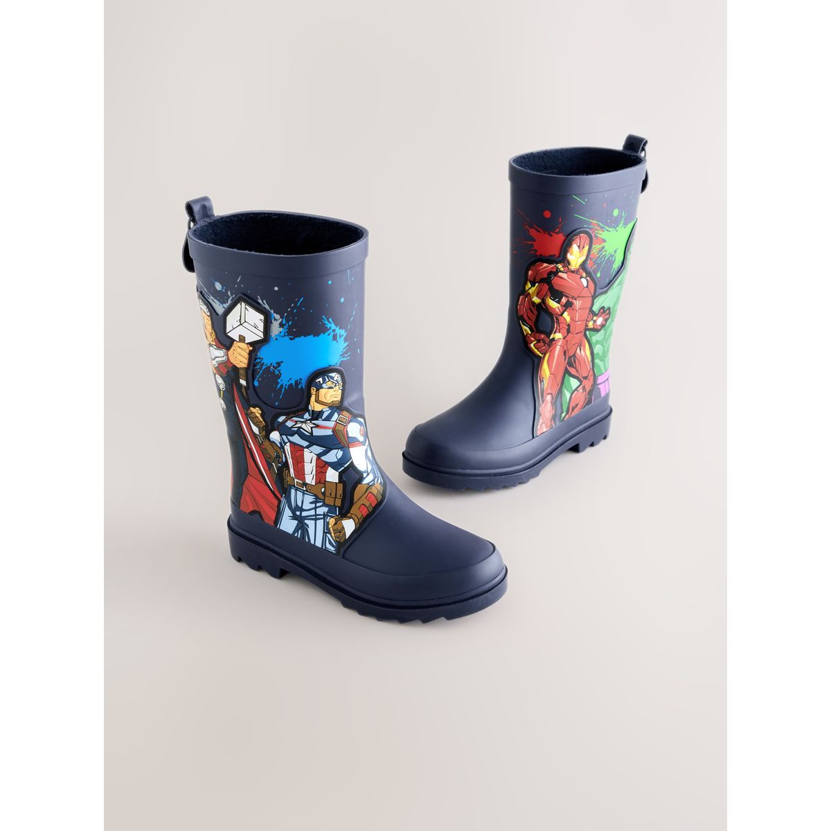 Bottes de pluie en caoutchouc marvel bleu marine, NEXT