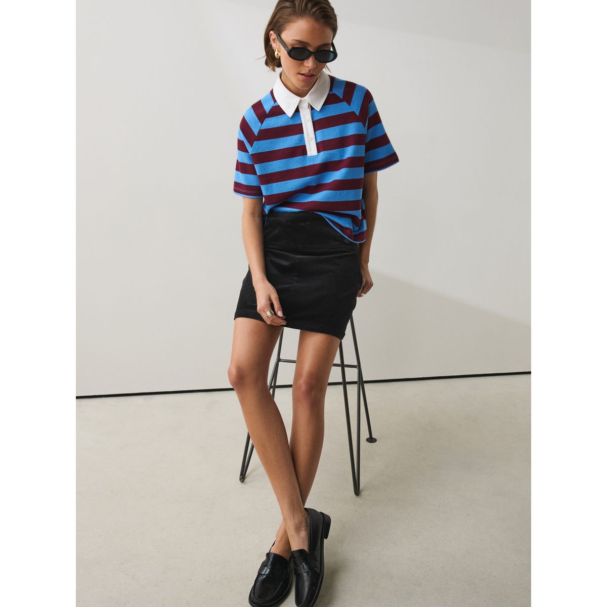 Jupe mini cordon noir, NEXT