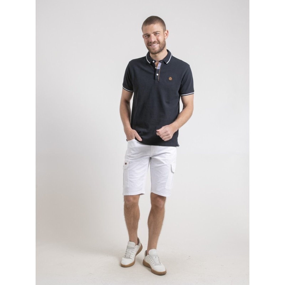 Polo Manches Courtes Pur Coton Pepilan bleu marine, RITCHIE