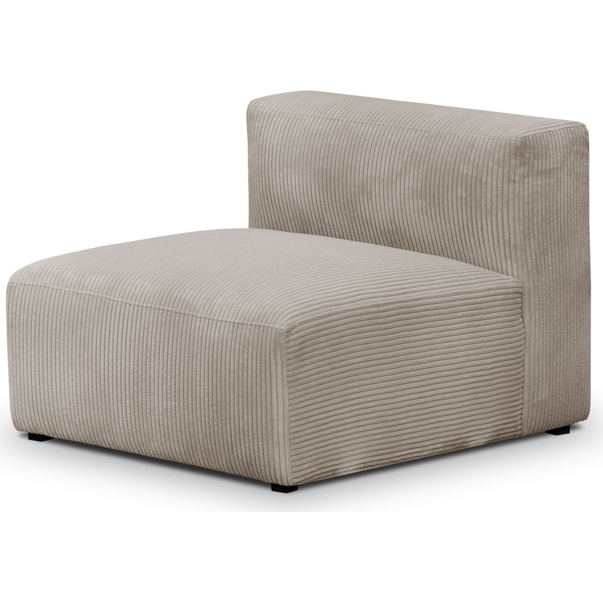 Canapé d'angle à gauche modulable 5 places en velours côtelé - MODULO taupe, HOMIFAB