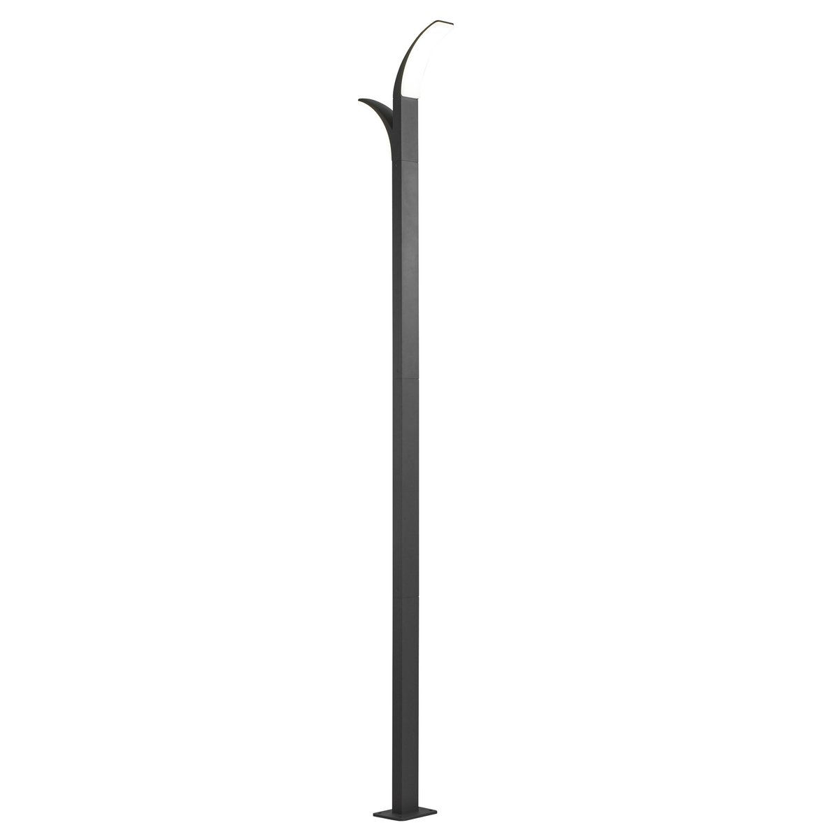 Lampadaire LED en aluminium, LAKKO gris / argent, INSPIRE