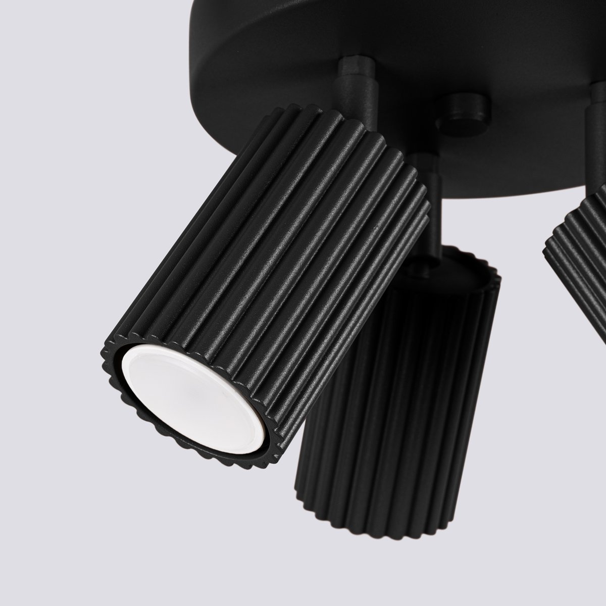 Plafonnier Aluminium Noir GU10 3 Karbon noir, EDEN