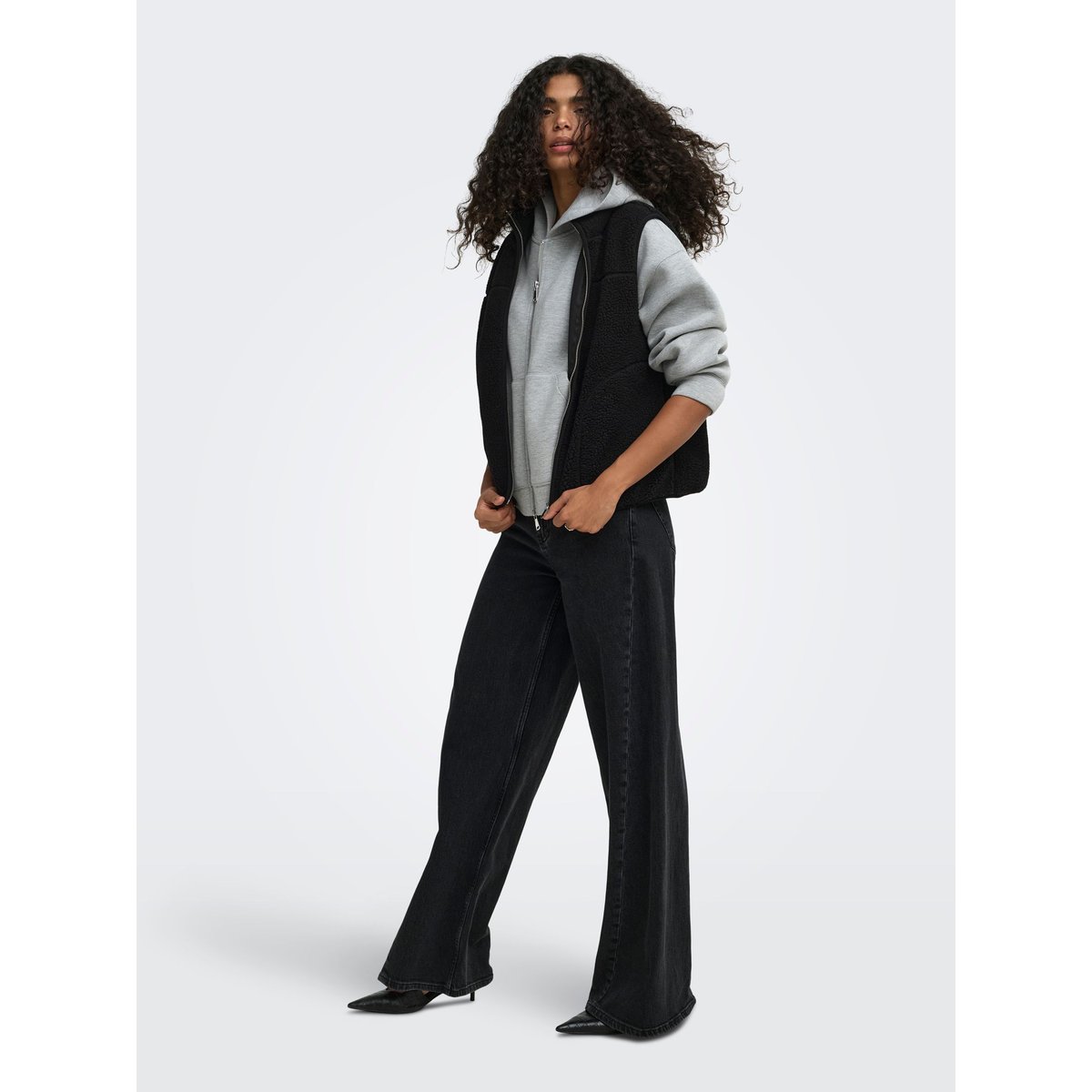 Manteau En Peluche black 1, ONLY