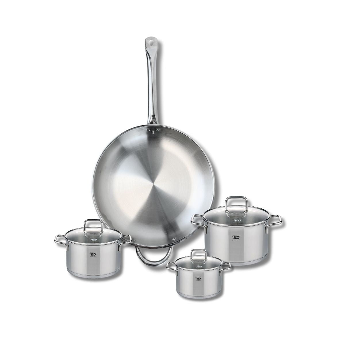 Batterie 1 poêle 32cm + 3 faitouts 12/14/16cm PROFI CITRIN gris, ELO