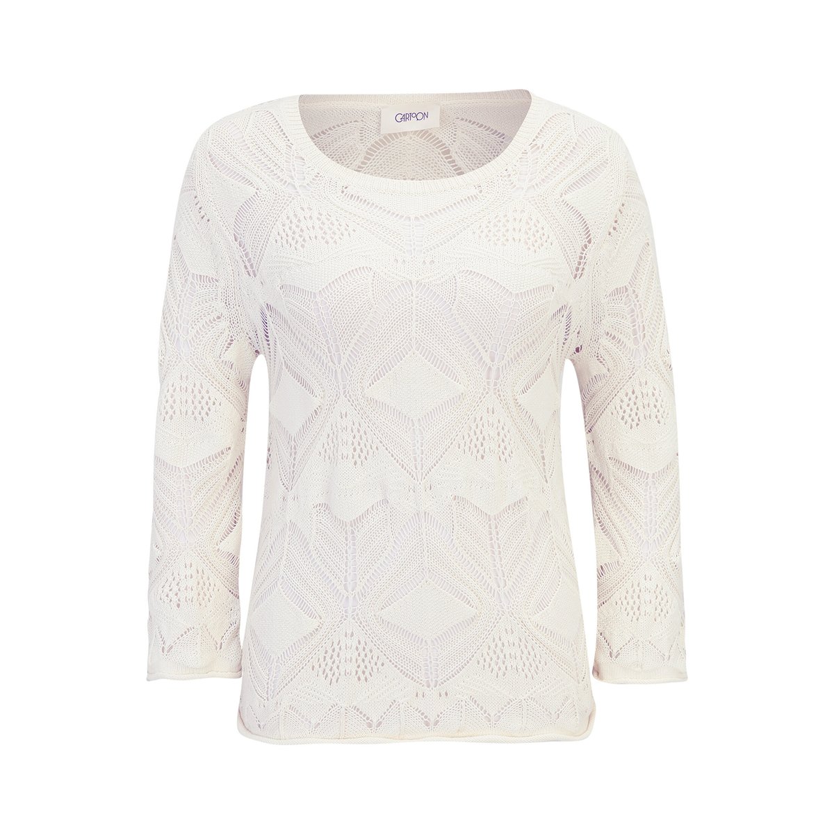 Pull-over en maille à encolure ronde pearled ivory, CARTOON