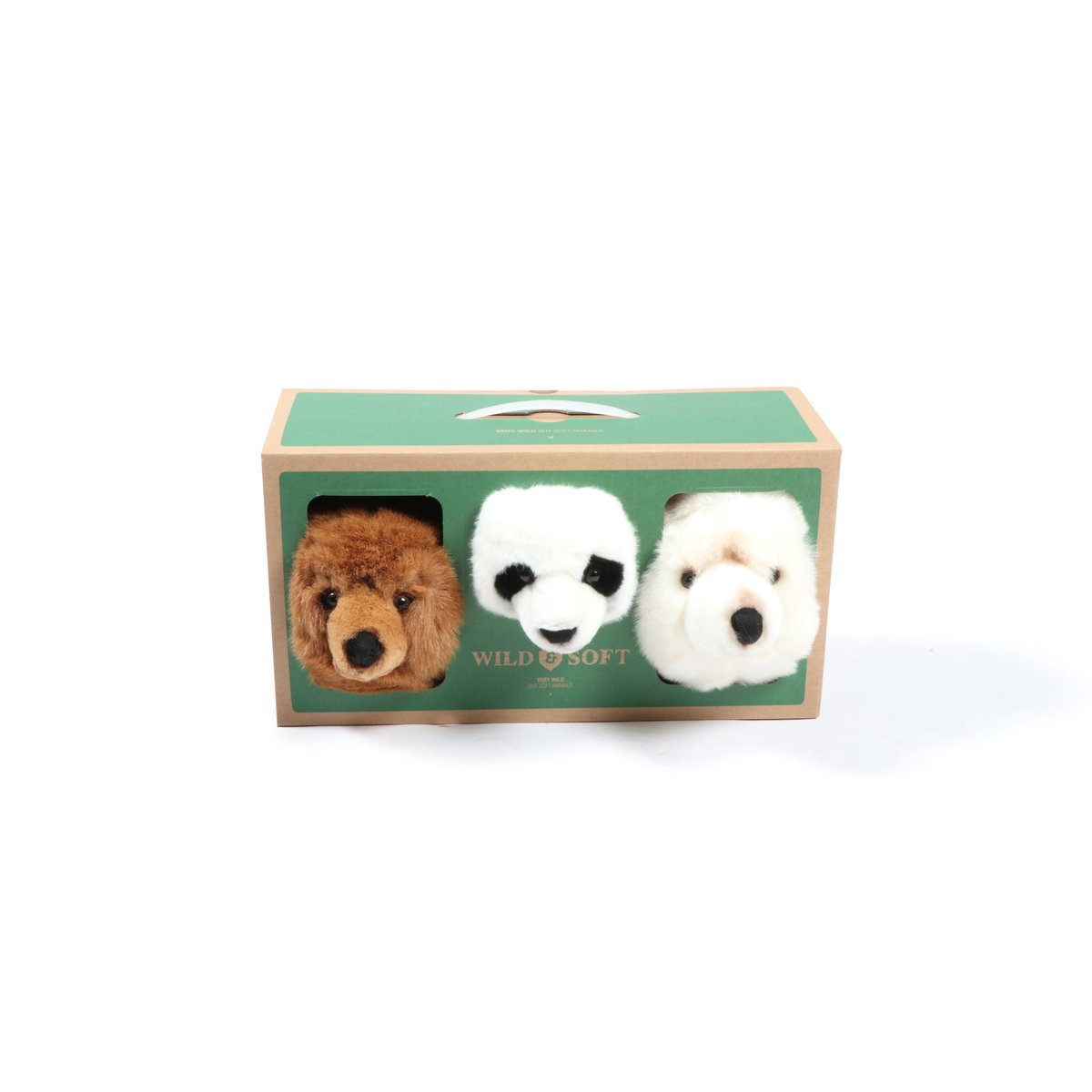 Boîte aux trophées peluches minis set de 3 OURS multicolor, WILD AND SOFT