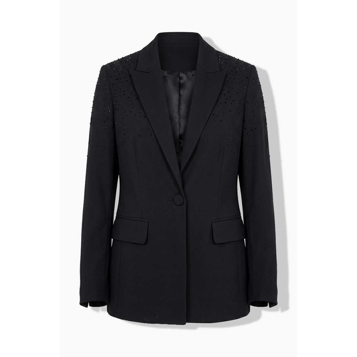 Blazer avec petits strass fantaisie noir, ULLA POPKEN