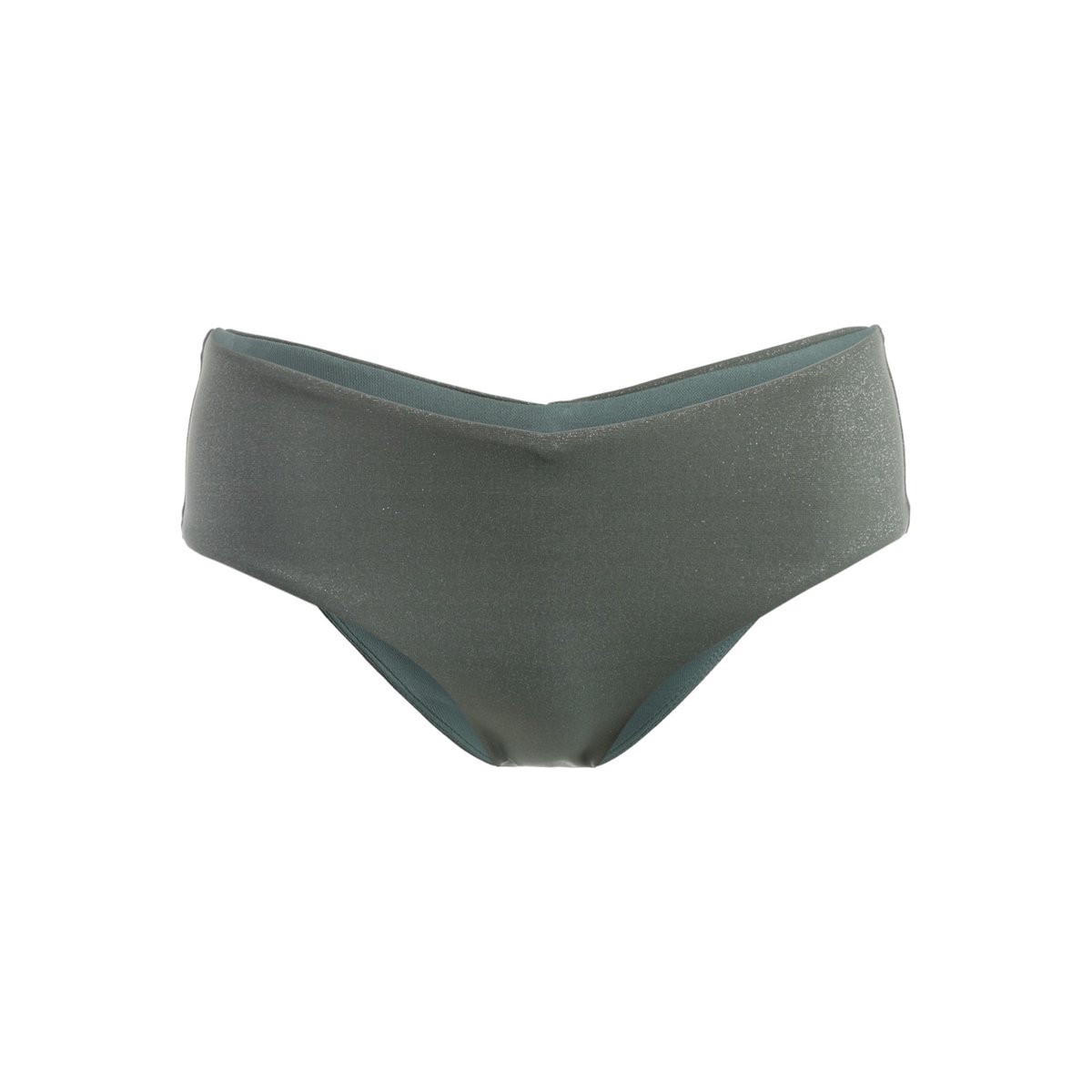 Bas de maillot de bain culotte bikini couvrance medium SHINY WAVE. vert agave green, ROXY