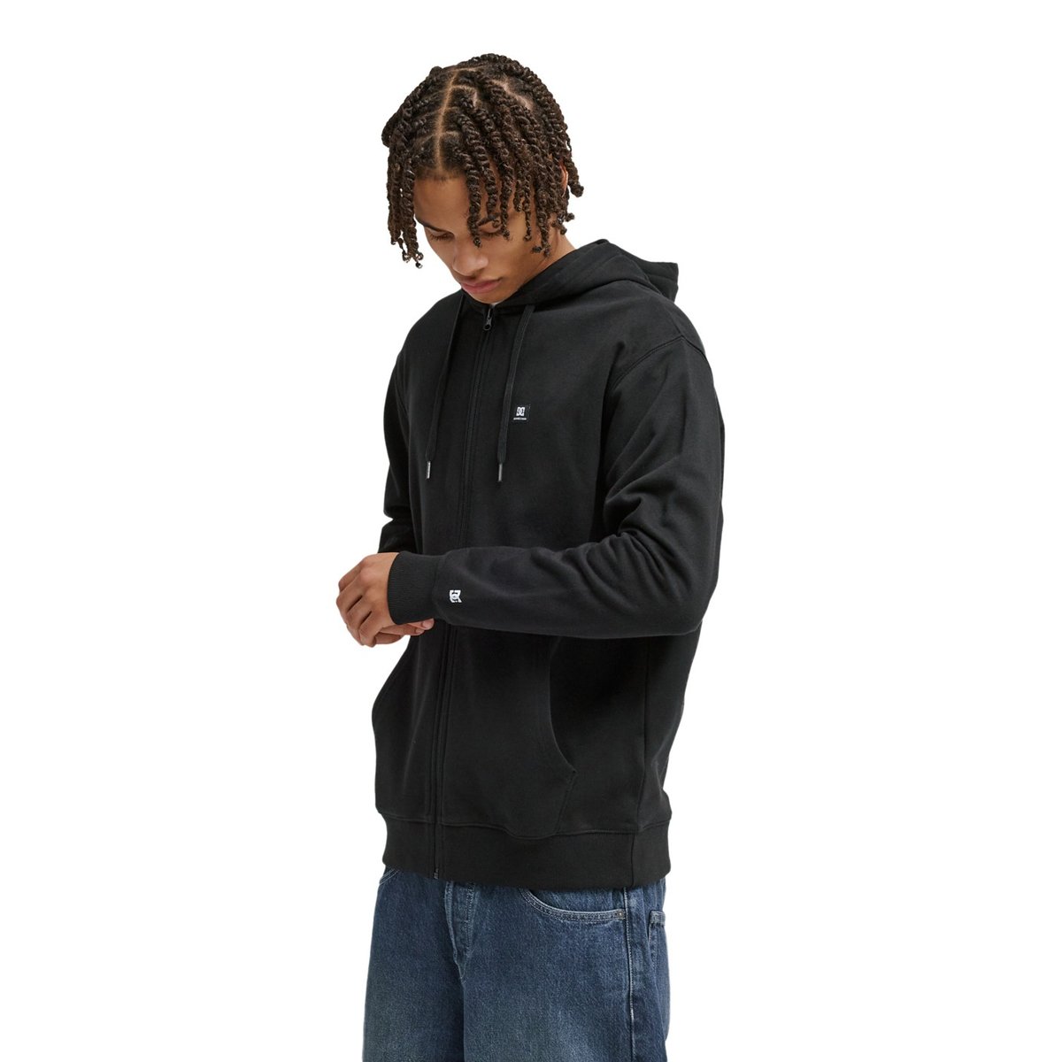 Sweat à capuche zippé LORION. noir black, DC SHOES
