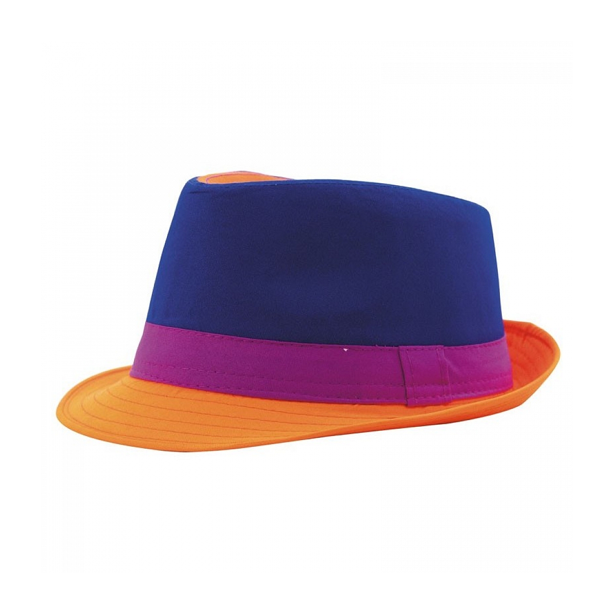 Chapeau Trilby Neon Bleu couleur unique, PARTY PRO