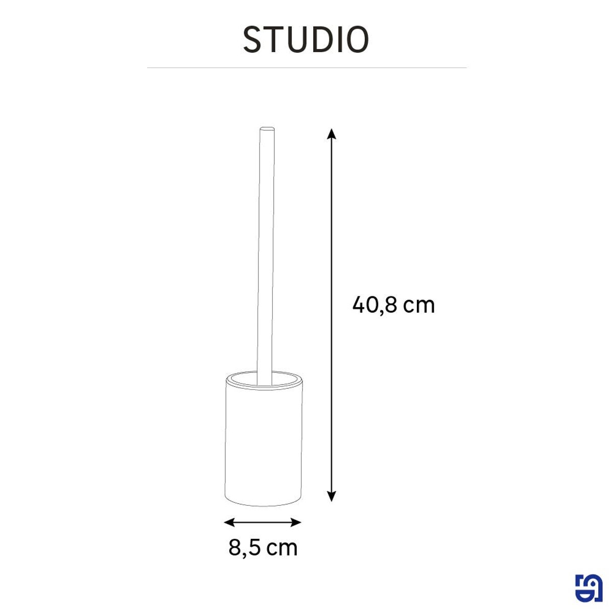 Brosse WC avec pot en verre, STUDIO transparent, SENSEA