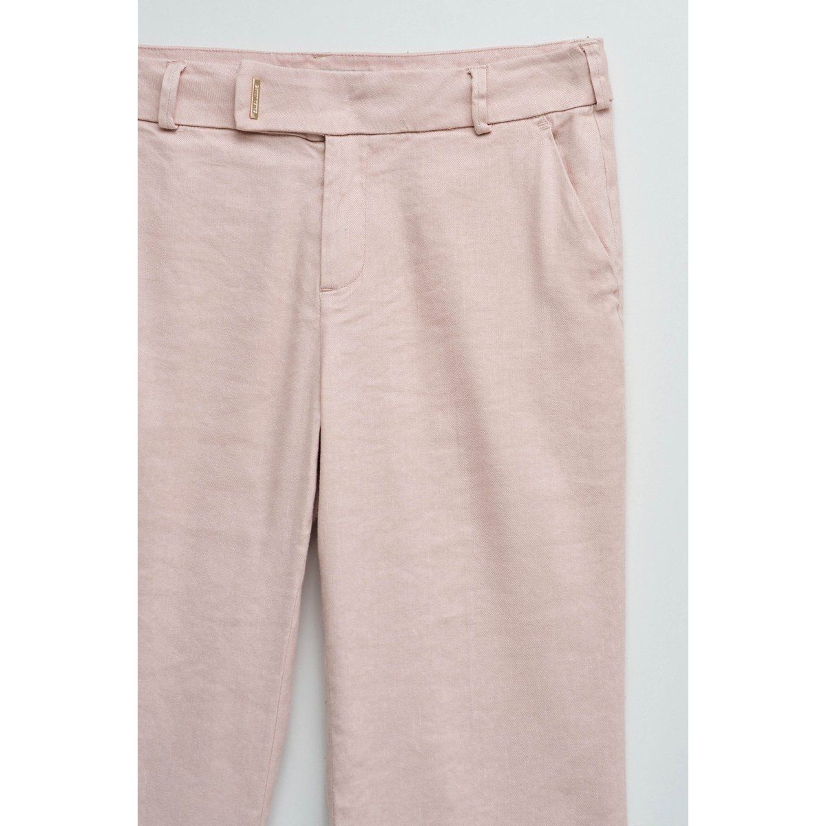 PANTALONS CHINO FLARE EN LIN rose, SALSA JEANS