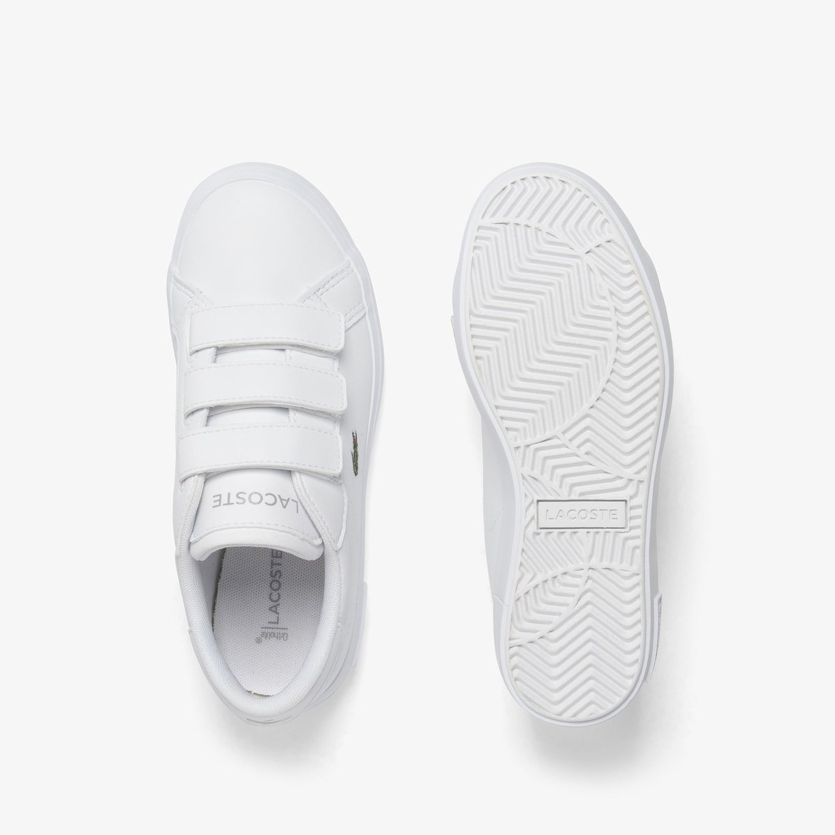 Sneakers Powercourt enfant blanc-21g, LACOSTE