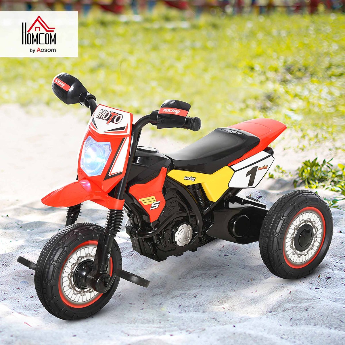 Tricycle pour enfants Plastique Rouge rouge, HOMCOM