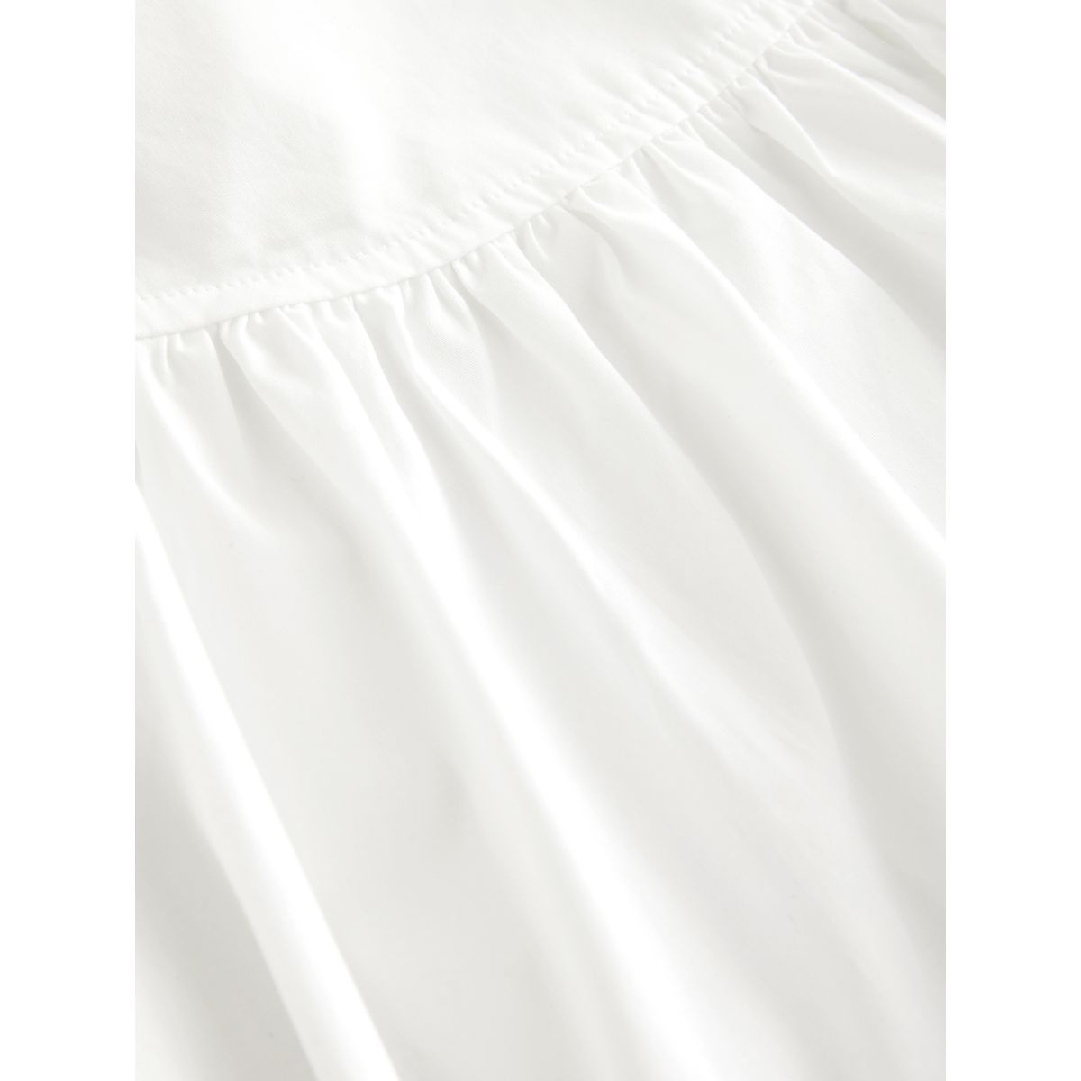 Jupe midi en popeline à taille tombante blanc, NEXT