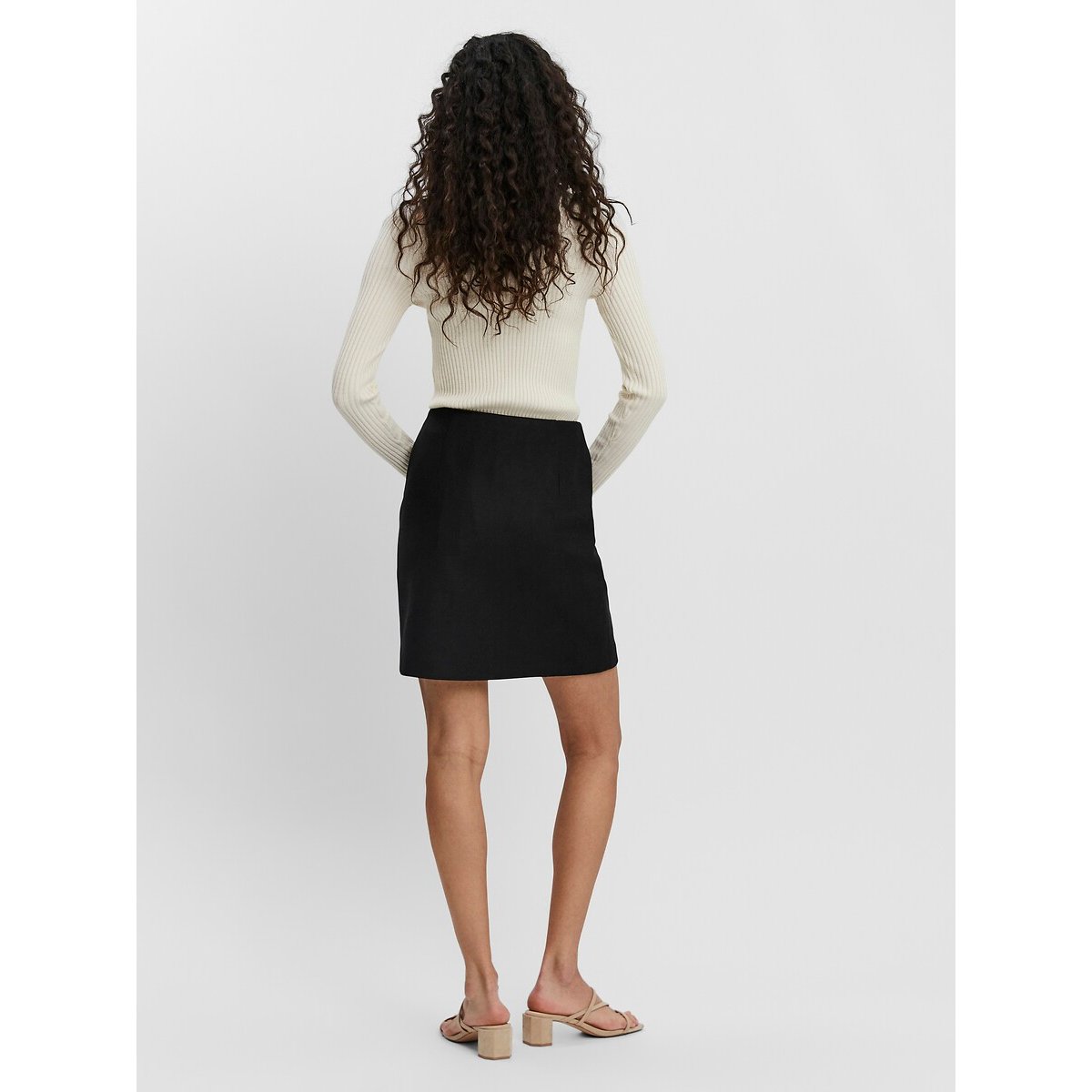 Gonna dritta, vita alta nero , VERO MODA