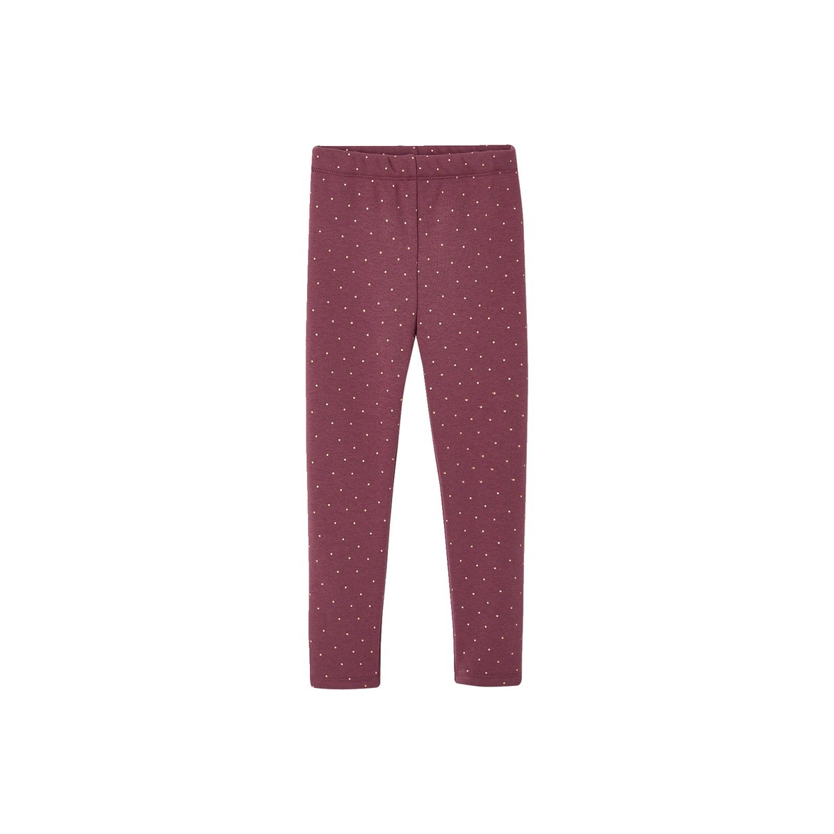 Lot 2 Leggings doublés maille polaire prune, VERTBAUDET