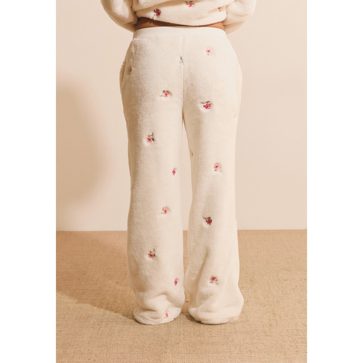 Pantalon de pyjama à motif floral BELLA ecru, ETAM