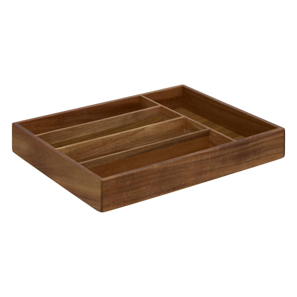 Range-couverts en bois d'acacia TIDY SMART marron, 5FIVE SIMPLY SMART