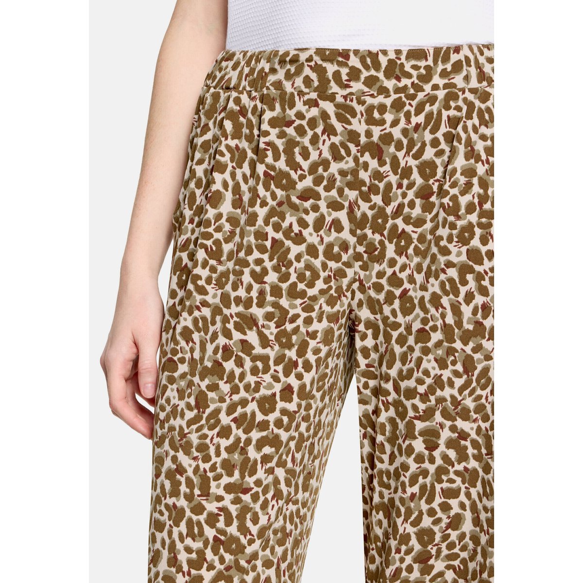 Jupe-culotte à pinces beige/kaki, BETTY BARCLAY