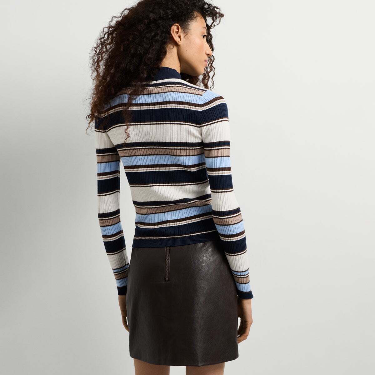 Pull À Col Perkins Côtelé bleu amiral, PEPE JEANS