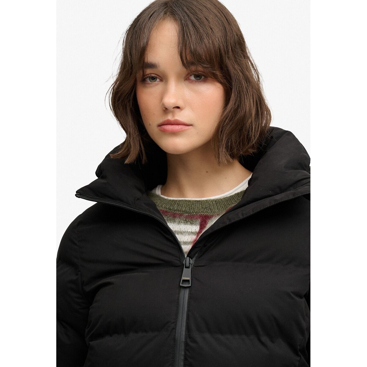 Veste Longue Microfibre City noir, SUPERDRY