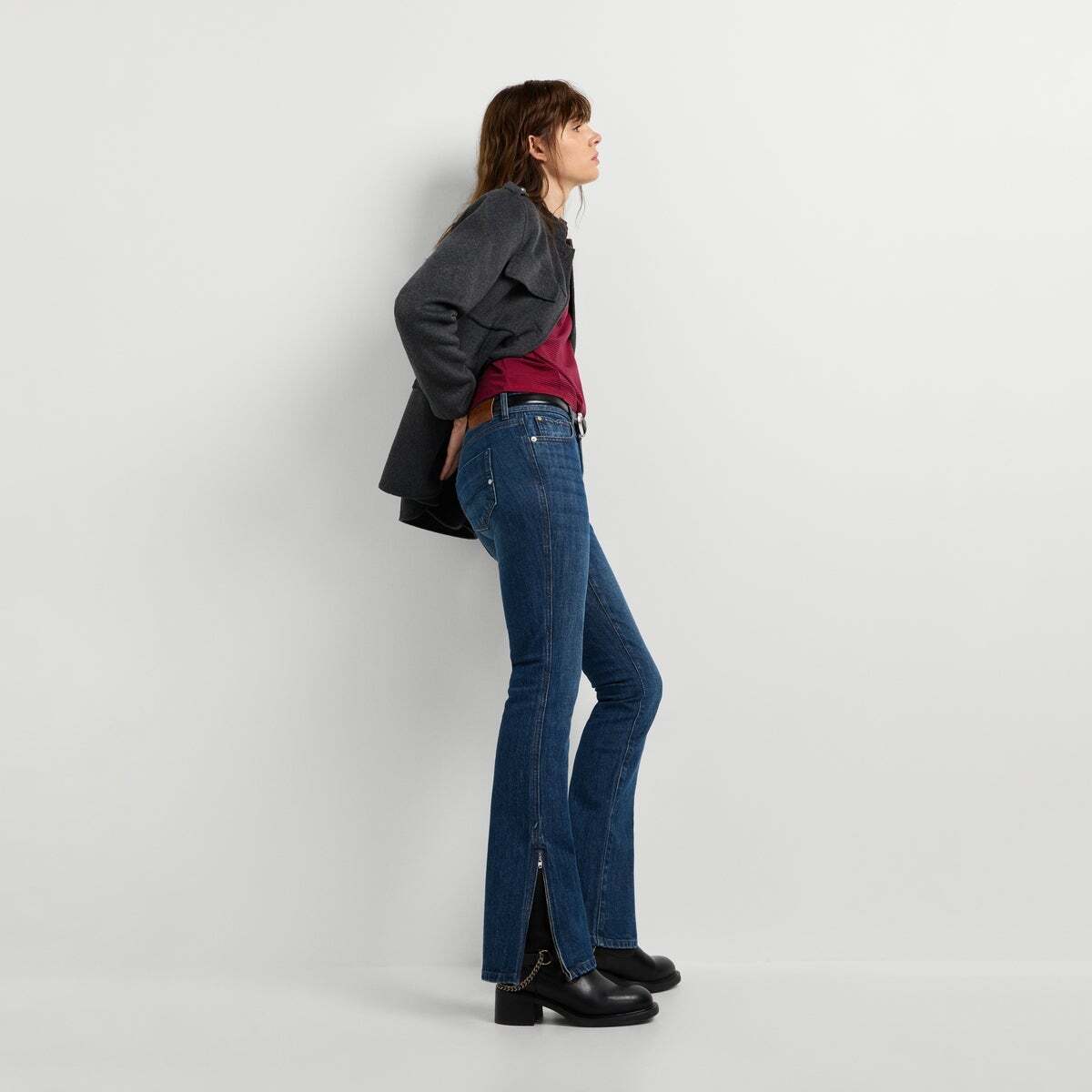 Piper - Jean Coupe Bootcut, Taille Moyenne 13oz bleu comfort denim, PEPE JEANS
