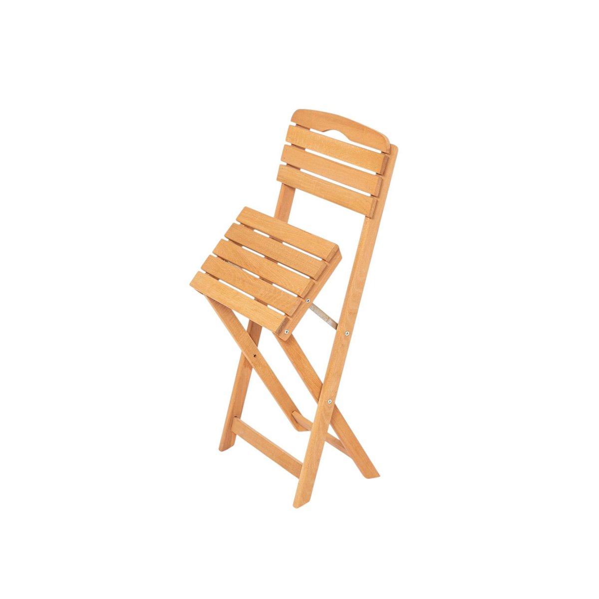 Petit salon de jardin 2 places - pliant, compact SORA bois naturel, PIER IMPORT