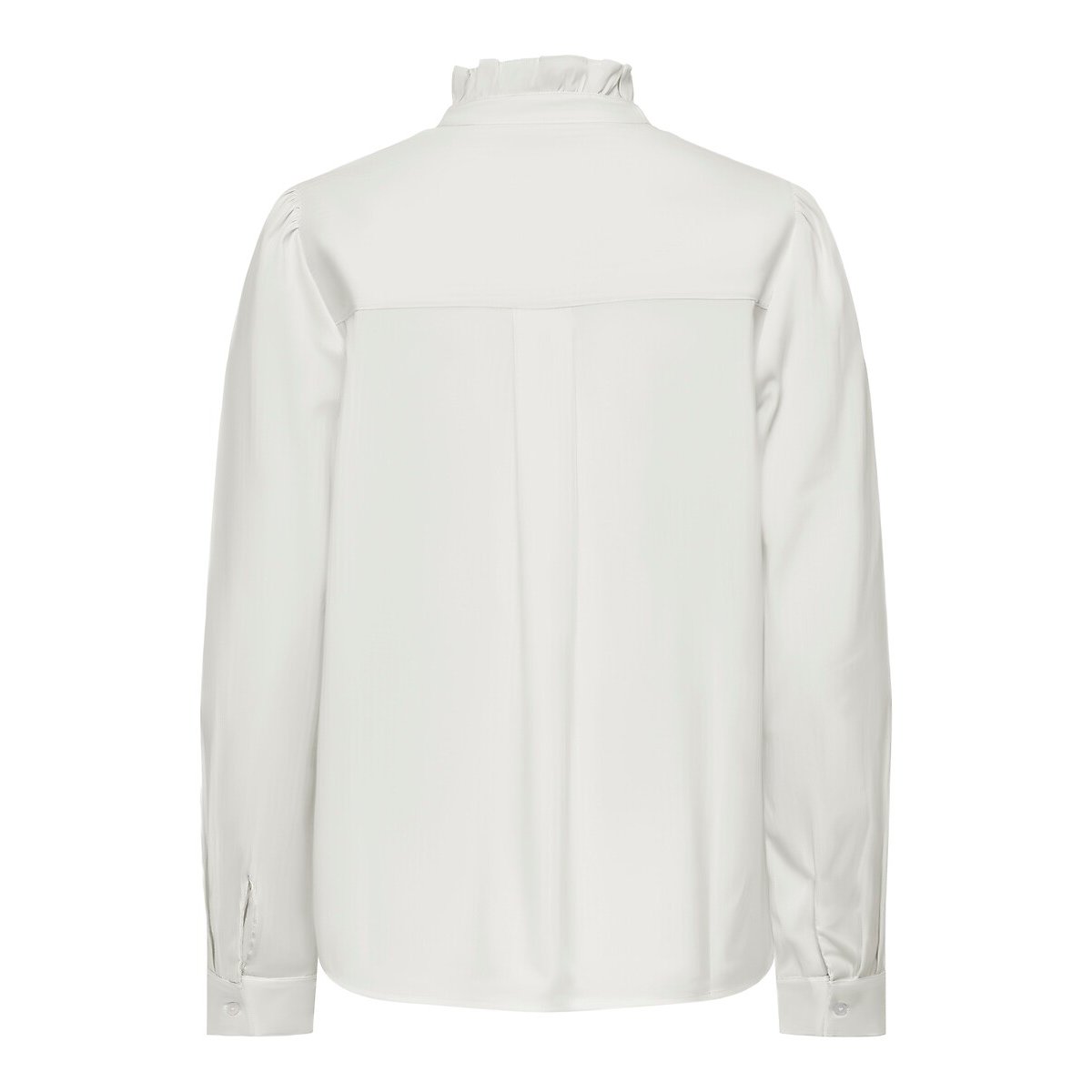 Chemisier col mao volanté blanc, ONLY