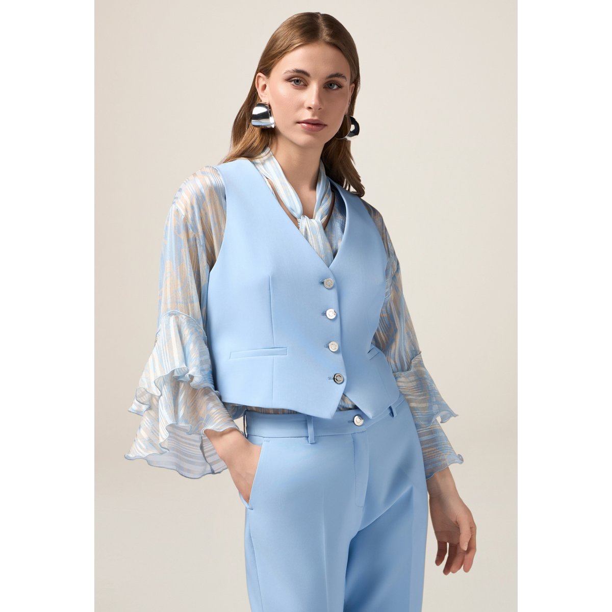 Gilet en tissu technique light - blue, OLTRE